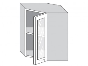 1.60.3у Шкаф настенный (h=720) угловой на 600мм со стекл. дверцей в Бакале - bakal.magazin-mebel74.ru | фото