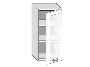 19.40.3 Шкаф настенный (h=913) на 400мм с 1-ой стекл. дверцей в Бакале - bakal.magazin-mebel74.ru | фото