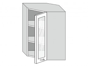 19.60.3у Шкаф настенный (h=913) угловой на 600мм со стекл. дверцей в Бакале - bakal.magazin-mebel74.ru | фото