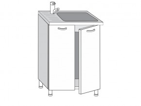 2.60.2мн Шкаф-стол на 600мм под накладную мойку с 2-мя дверцами в Бакале - bakal.magazin-mebel74.ru | фото