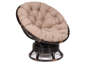 Кресло-качалка Papasan w 23/01 B с подушкой Antique brown, экошерсть Коричневый в Бакале - bakal.magazin-mebel74.ru | фото