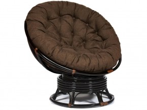 Кресло-качалка Papasan w 23/01 B с подушкой Antique brown, ткань Коричневый в Бакале - bakal.magazin-mebel74.ru | фото