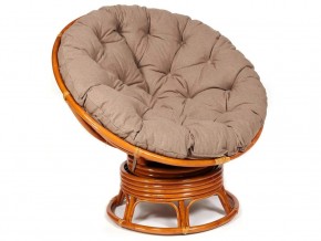 Кресло-качалка Papasan w 23/01 B с подушкой Cognac, экошерсть Коричневый в Бакале - bakal.magazin-mebel74.ru | фото