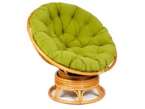 Кресло-качалка Papasan w 23/01 B с подушкой Honey, флок Олива в Бакале - bakal.magazin-mebel74.ru | фото