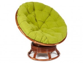 Кресло-качалка Papasan w 23/01 B с подушкой Pecan, флок Олива в Бакале - bakal.magazin-mebel74.ru | фото