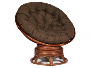 Кресло-качалка Papasan w 23/01 B с подушкой Pecan, ткань Коричневый в Бакале - bakal.magazin-mebel74.ru | фото