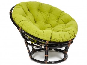 Кресло Papasan 23/01 W с подушкой Antique brown, флок Олива в Бакале - bakal.magazin-mebel74.ru | фото