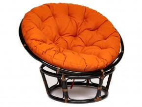 Кресло Papasan 23/01 W с подушкой Antique brown, ткань Оранжевый в Бакале - bakal.magazin-mebel74.ru | фото