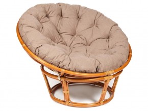 Кресло Papasan 23/01 W с подушкой Cognac, экошерсть Коричневый в Бакале - bakal.magazin-mebel74.ru | фото