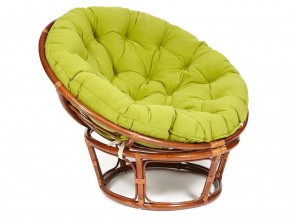 Кресло Papasan 23/01 W с подушкой Pecan, флок Олива в Бакале - bakal.magazin-mebel74.ru | фото