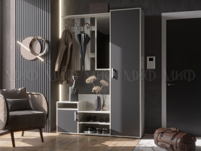Прихожая Визит Миф Графит/Дуб Крафт Белый в Бакале - bakal.magazin-mebel74.ru | фото