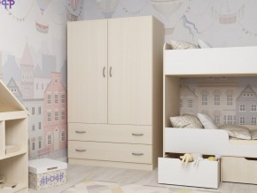 Шкаф двухстворчатый дуб молочный в Бакале - bakal.magazin-mebel74.ru | фото